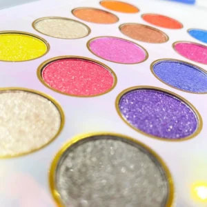 18 Shades Colorful Cream Eyeshadow Palette, Full Shimmer Mud Texture Highly Pigmented Long Lasting Eye Makeup