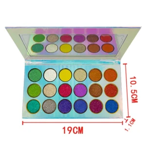 18 Shades Colorful Cream Eyeshadow Palette, Full Shimmer Mud Texture Highly Pigmented Long Lasting Eye Makeup