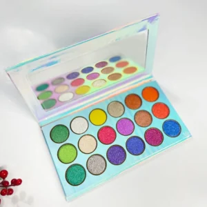 18 Shades Colorful Cream Eyeshadow Palette, Full Shimmer Mud Texture Highly Pigmented Long Lasting Eye Makeup