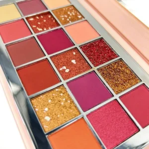 18 Shades Desert Rose Eyeshadow Palette, Matte Shimmer Earth Tone Pigmented Eye Makeup for Wholesale