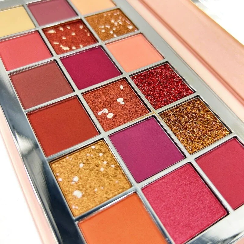 18 Shades Desert Rose Eyeshadow Palette, Matte Shimmer Earth Tone Pigmented Eye Makeup for Wholesale