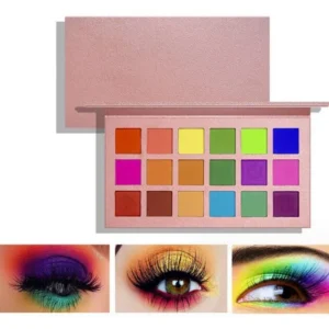 18 Shades Earth Tone Cream Mud Eyeshadow Palette, Matte Shimmer Pigmented Daily Eye Makeup Palette