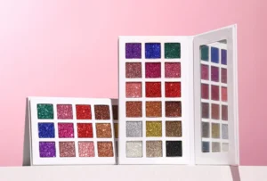 18 Shades Full Glitter Eyeshadow Palette, Highly Pigmented Shimmer Eye Makeup to Create Charming Eye Looks