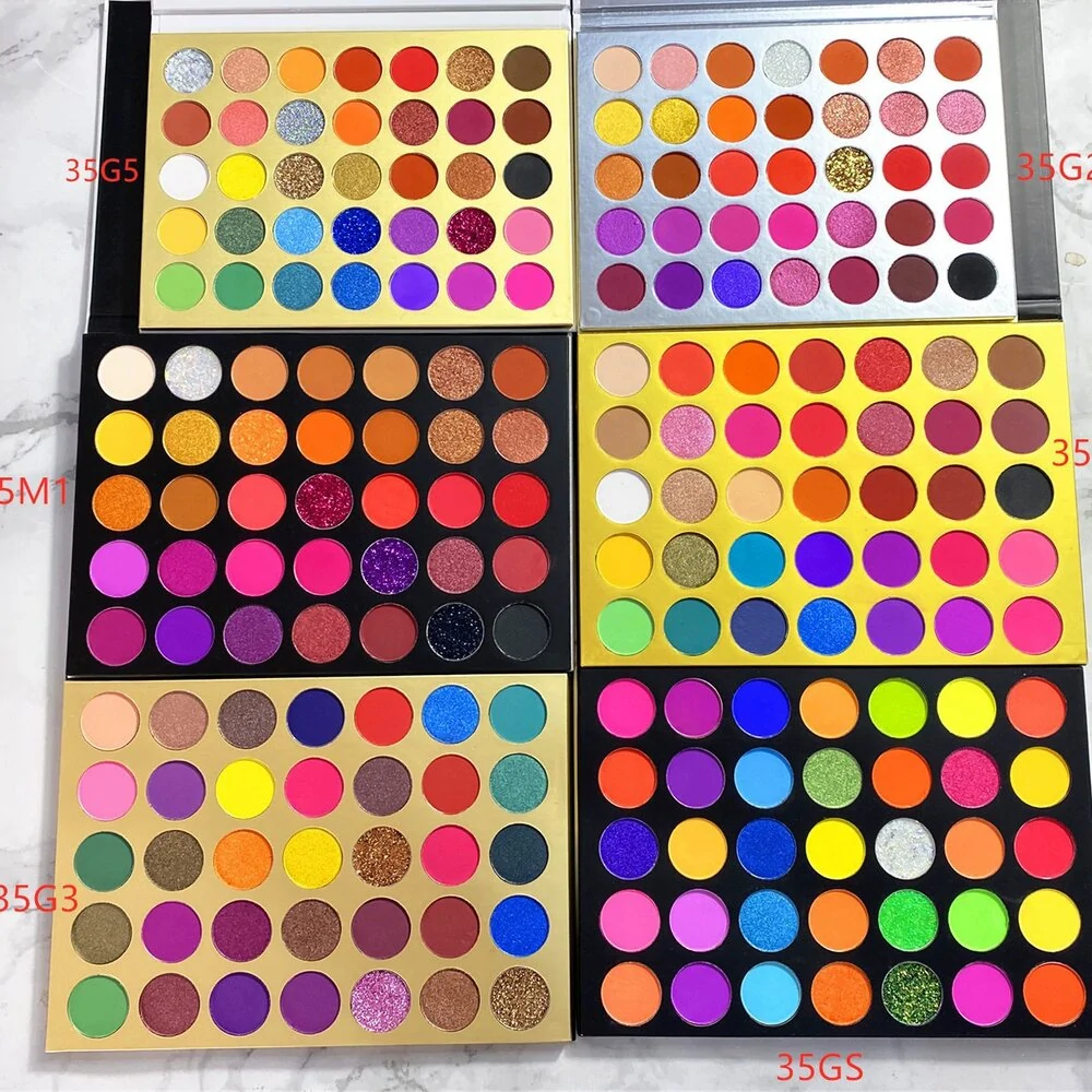 35 Shades Smoky Warm Earth Tone Eyeshadow Palette, Matte Shimmer Soft Pigmented Daily Party Eye Makeup