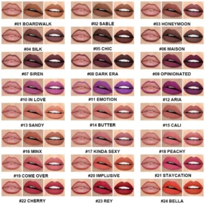 3 In 1 Retractable Matte Non-Transfer Lipstick Lip Gloss & Lip Liner Long Wear Cup Proof Lip Makeup Set
