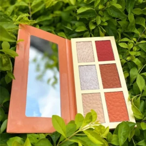6 Color Blush & Highlighter Combination Palette, Long Lasting 3D Face Contour Brightening Side Shadow Facial Makeup