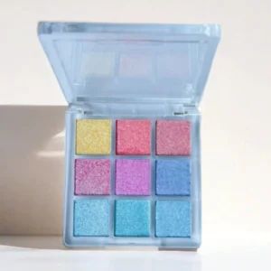 9 Shades Chameleon Iridescent Diamond Glitter Eyeshadow, Smudge Resistant High Pigment Shifting Eye Makeup