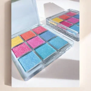 9 Shades Chameleon Iridescent Diamond Glitter Eyeshadow, Smudge Resistant High Pigment Shifting Eye Makeup
