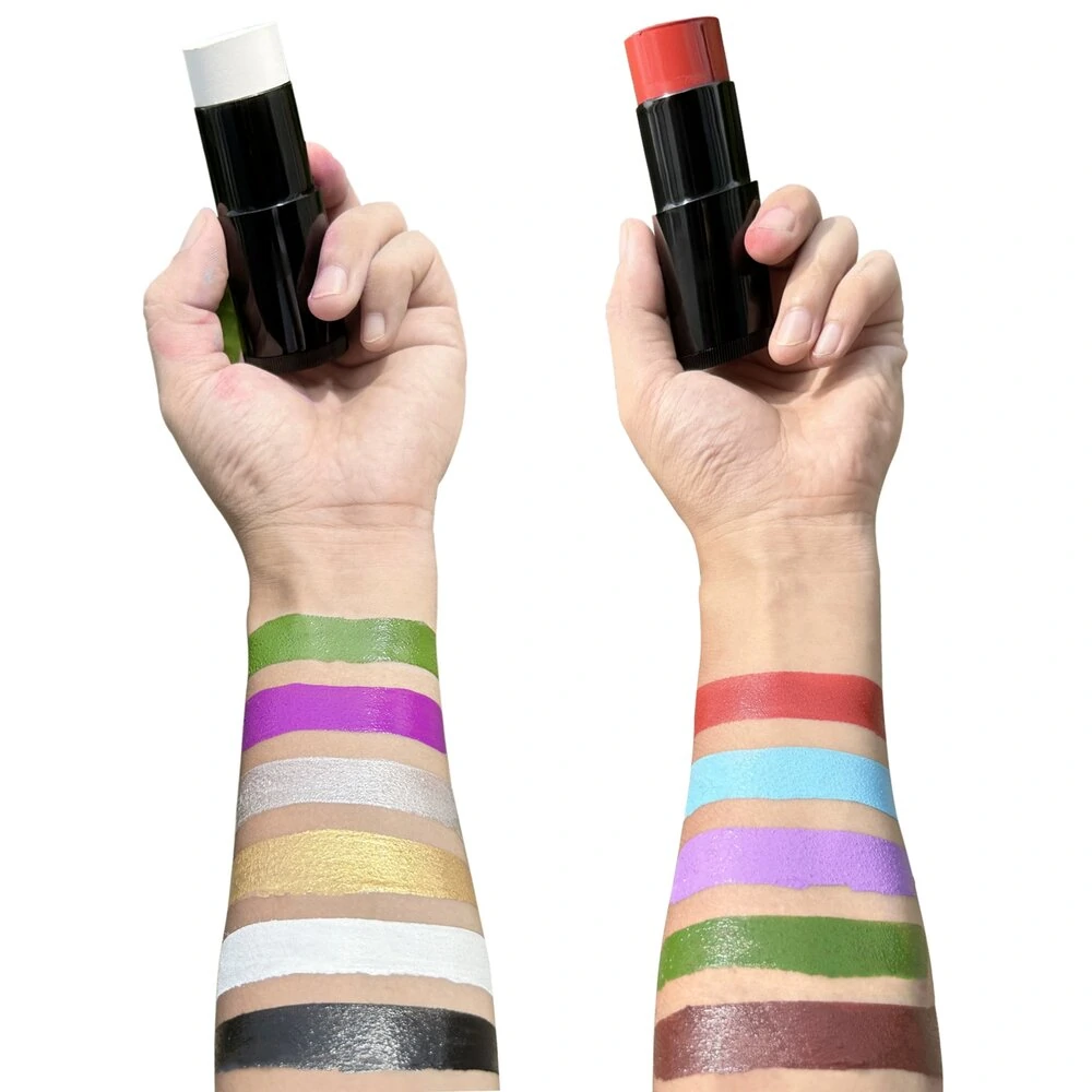 Black & White Halloween Body Face Paint Sticks, Oil Based Pigment Crayons for Cosplay Stage Festival Makeup