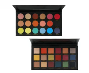 Affordable Private Label No Logo Colorful Eyeshadow Palette with Highlight & Contour for Tear Trough Eye Makeup