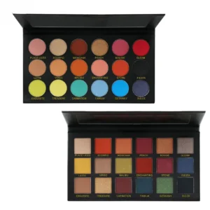 Affordable Private Label No Logo Colorful Eyeshadow Palette with Highlight & Contour for Tear Trough Eye Makeup