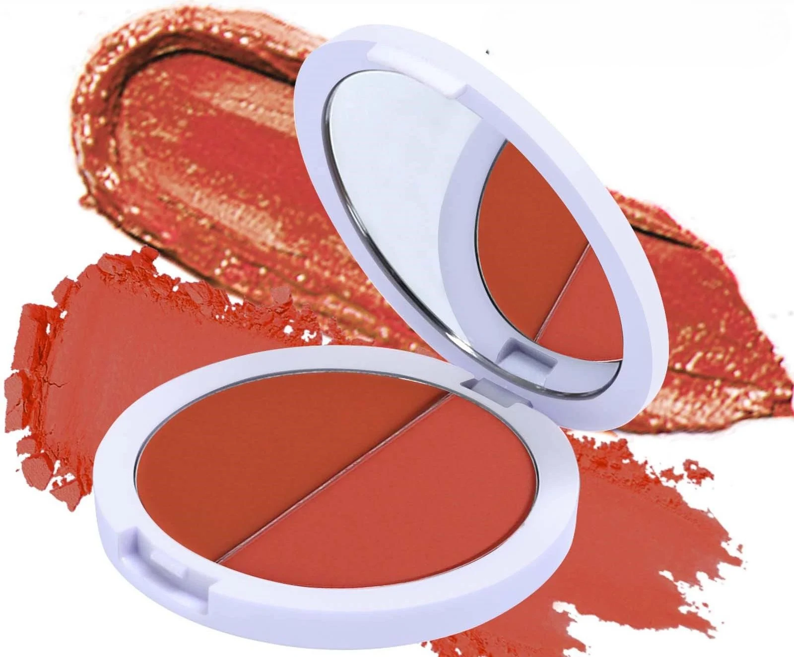 Custom Private Label No Logo 2 In 1 Cream Blush Palette, Highly Pigmented Long Lasting Natural Complexion Boosting Facial Rouge