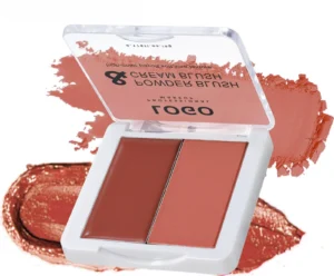 Custom Private Label No Logo 2 In 1 Multi-use Blush Powder & Cream Palette, Highly Pigmented Long Wear Natural Facial Rouge