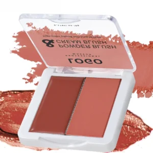Custom Private Label No Logo 2 In 1 Multi-use Blush Powder & Cream Palette, Highly Pigmented Long Wear Natural Facial Rouge