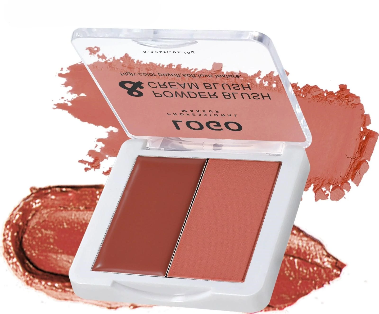 Custom Private Label No Logo 2 In 1 Multi-use Blush Powder & Cream Palette, Highly Pigmented Long Wear Natural Facial Rouge