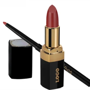 Custom Private Label No Logo 2 In 1 Hydrating Lipstick & Lip Liner Lip Makeup Gift Set