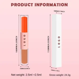 Custom Private Label No Logo 2-in-1 Liquid Blush & Highlighter, Transfer-Resistant Long-Lasting Natural Facial Brightening Rouge