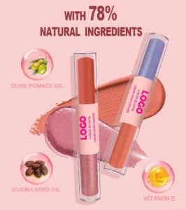 Custom Private Label No Logo 2-in-1 Liquid Blush & Highlighter, Transfer-Resistant Long-Lasting Natural Facial Brightening Rouge