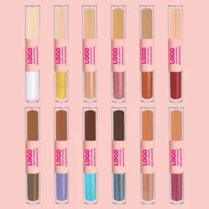 Custom Private Label No Logo 2-in-1 Liquid Highlighter & Contour, Concealing Brightening Dewy Skin Facial Sculpting Makeup