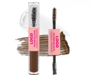 Custom 2-in-1 Clear Waterproof Eyebrow Setting Gel & Brow Tint, Sweat-Proof Smudge-Proof Fade-Resistant Long-Lasting Brow Styling