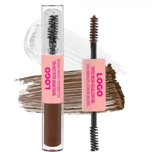 Custom 2-in-1 Clear Waterproof Eyebrow Setting Gel & Brow Tint, Sweat-Proof Smudge-Proof Fade-Resistant Long-Lasting Brow Styling