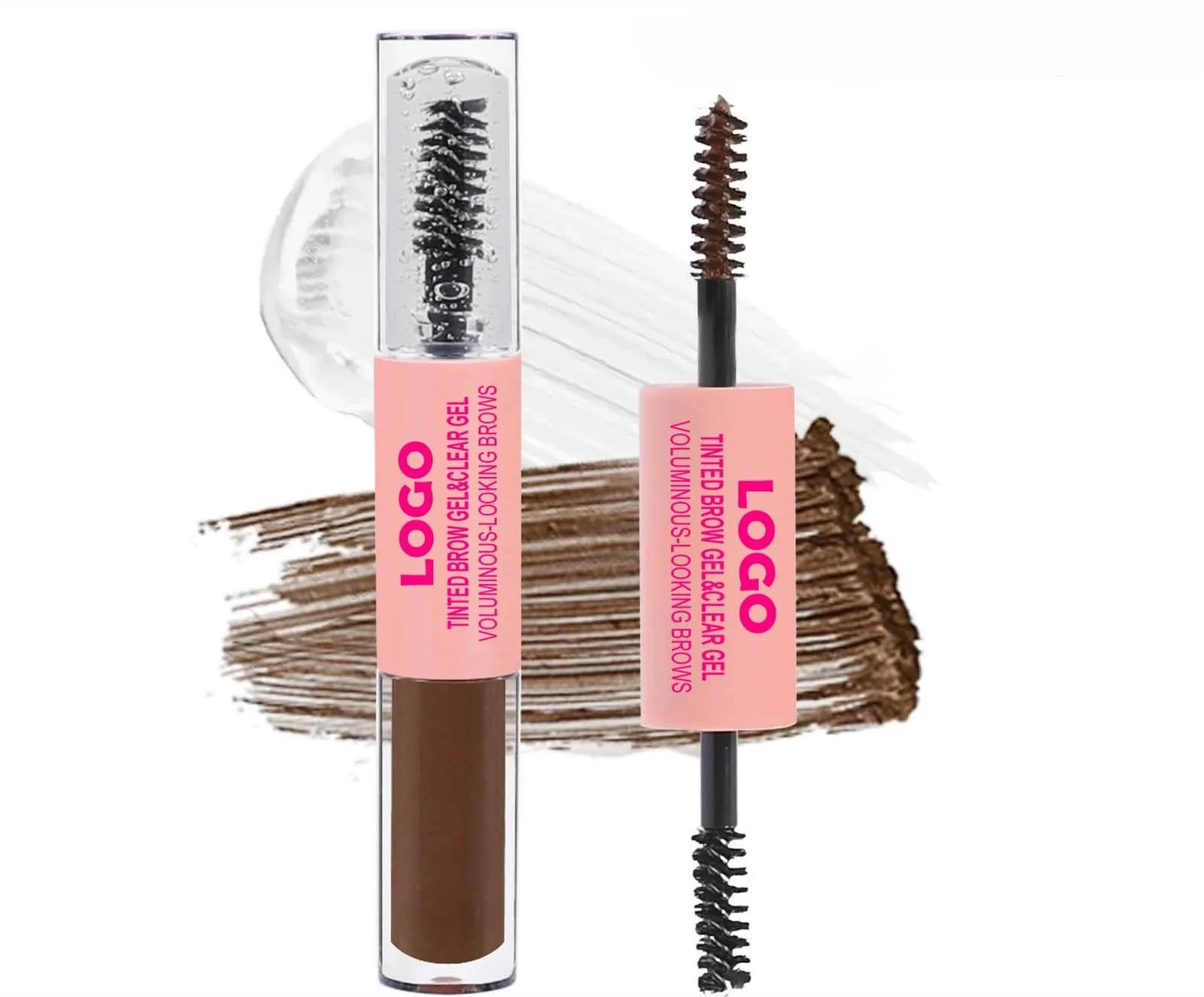Custom 2-in-1 Clear Waterproof Eyebrow Setting Gel & Brow Tint, Sweat-Proof Smudge-Proof Fade-Resistant Long-Lasting Brow Styling