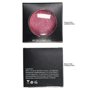 Customizable Single Cream Diamond Eyeshadow 36mm, Matte Shimmer Wet Texture for Private Logo Printing