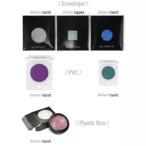 Customizable Single Cream Diamond Eyeshadow 36mm, Matte Shimmer Wet Texture for Private Logo Printing