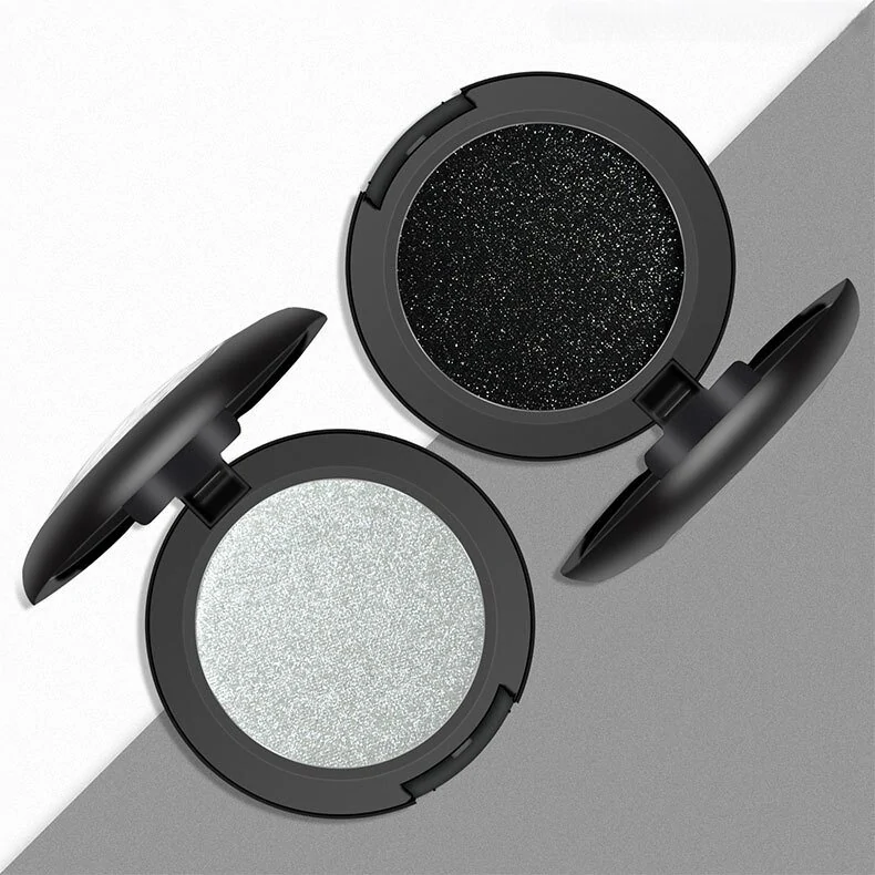 Customizable Single Cream Diamond Eyeshadow 36mm, Matte Shimmer Wet Texture for Private Logo Printing