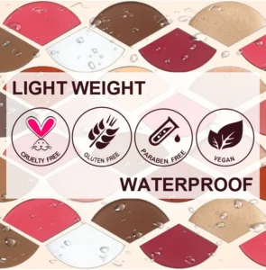 Custom Private Label No Logo 3-Shade All-in-One Highlight Contour Blush Cream Palette, Waterproof Highly Pigmented Long-Lasting Facial Makeup