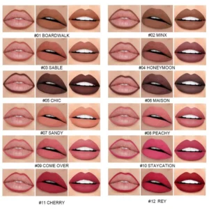 Customizable 3 In 1 Matte Non-transfer Lipstick Lip Gloss Lip Liner Complete Lip Makeup Set
