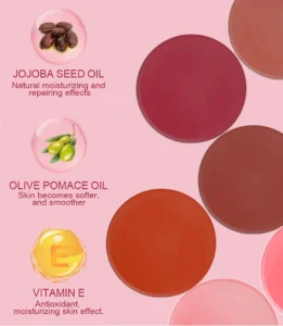 Custom Private Label No Logo 3-Shade Multi-Use Cream Blush Palette, Highly Pigmented Long-Lasting Natural Nude Facial Rouge