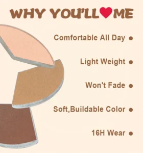 Custom Private Label No Logo 3 Shade Waterproof Sweat Proof Contour Palette, Highly Pigmented Long Wear 3D Facial Sculpting Makeup