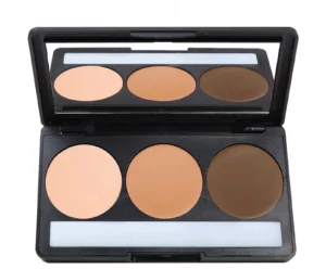 Custom Private Label No Logo 3-Shade Waterproof Sweat-Proof Contour Cream Palette, Highly Pigmented Long-Lasting 3D Facial Sculpting Makeup