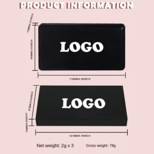 Custom Private Label No Logo 3 Shade Waterproof Sweat Proof Blush Palette, Highly Pigmented Long Wear Natural Nude Facial Rouge