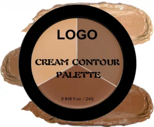 Custom Private Label No Logo 3 Shades Waterproof Sweat Proof Contour Cream, Highly Pigmented Long Wear Facial Sculpting Makeup