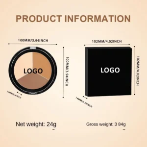 Custom Private Label No Logo 3 Shades Waterproof Sweat Proof Contour Cream, Highly Pigmented Long Wear Facial Sculpting Makeup