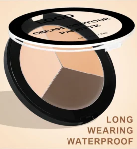 Custom Private Label No Logo 3 Shades Waterproof Sweat Proof Contour Cream, Highly Pigmented Long Wear Facial Sculpting Makeup