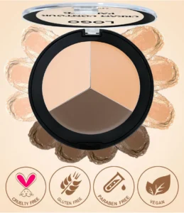 Custom Private Label No Logo 3 Shades Waterproof Sweat Proof Contour Cream, Highly Pigmented Long Wear Facial Sculpting Makeup