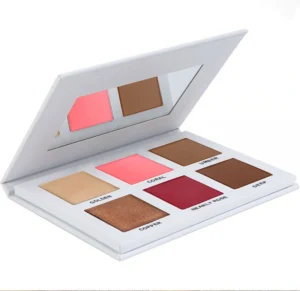 Custom Private Label No Logo 6 Shades Multi-use Blush Highlight Contour Cream Palette, Natural Nude Facial Sculpting Makeup