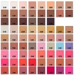 Custom 6-Shade Low-Saturation Matte Blush Palette with Highlight, Multi-Use Natural Nude Facial Rouge Makeup