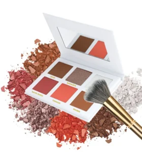 Custom 6-Shade Low-Saturation Matte Blush Palette with Highlight, Multi-Use Natural Nude Facial Rouge Makeup