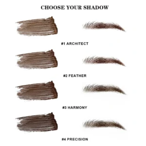 Custom Eyebrow Makeup Kit with Clear Setting Gel & Brow Pomade, Waterproof Smudge Resistant Natural Wild Brow Long Lasting Definer
