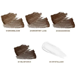 Custom Waterproof Smudge Proof Eyebrow Tint Pomade & Clear Setting Gel, Natural Wild Brow Long Lasting Styling Makeup