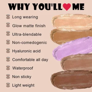 Custom Private Label No Logo Contour & Concealer Cream Palette, Non-Caking Dark Circle Covering Facial Shadow Sculpting Makeup