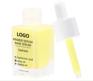 Custom Private Label No Logo Shimmer Hydrating Face Primer, Skin Smoothing Brightening Dewy Pre-makeup Base Serum