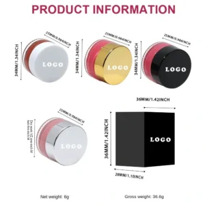 Custom Private Label No Logo Multi-use Dewy Single Cream Blush, Highly Pigmented Long Wear Complexion Boosting Facial Rouge
