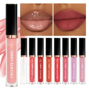 Custom DIY Private Label No Logo Velvet Matte Liquid Lip Gloss, Non Transfer Cup Proof Hydrating Plumping Lip Makeup