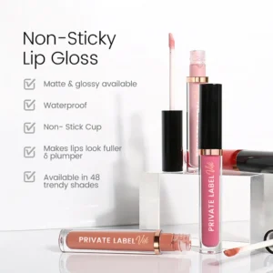 Custom DIY Private Label No Logo Velvet Matte Liquid Lip Gloss, Non Transfer Cup Proof Hydrating Plumping Lip Makeup