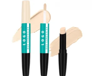 Custom Dual End Waterproof Concealer Stick & Liquid Concealer, Blemish Covering Non-Caking Transfer Resistant Long Wear Facial Makeup